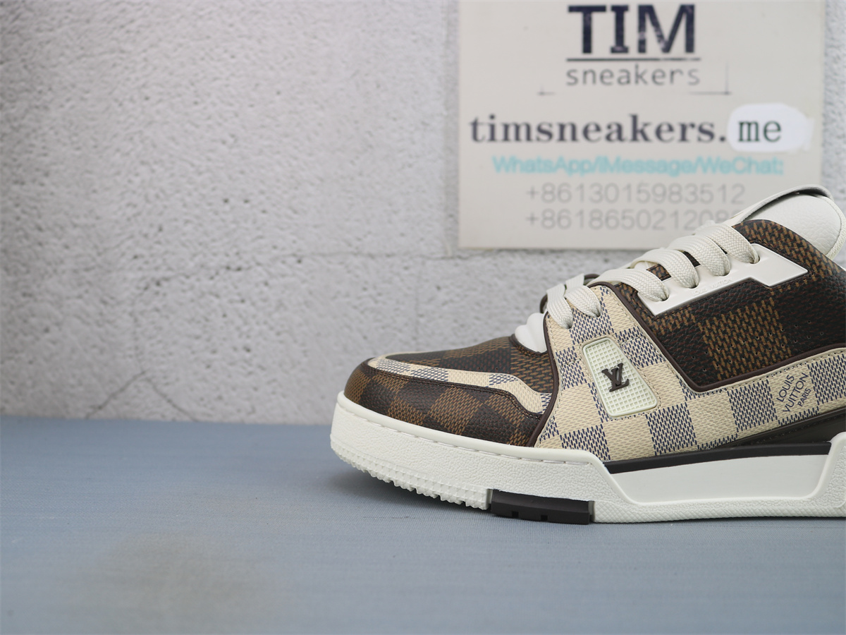 LV Trainer Sneaker #54 Coffee Old Plaid